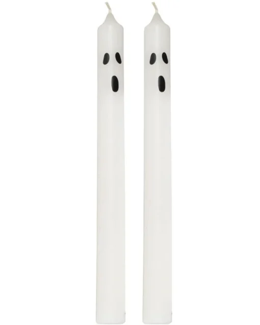 Ghost Face Dinner Candles (2Pk)