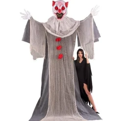 Giant Halloween Clown With Light Up Eyes - 3.6 X 2.4M
