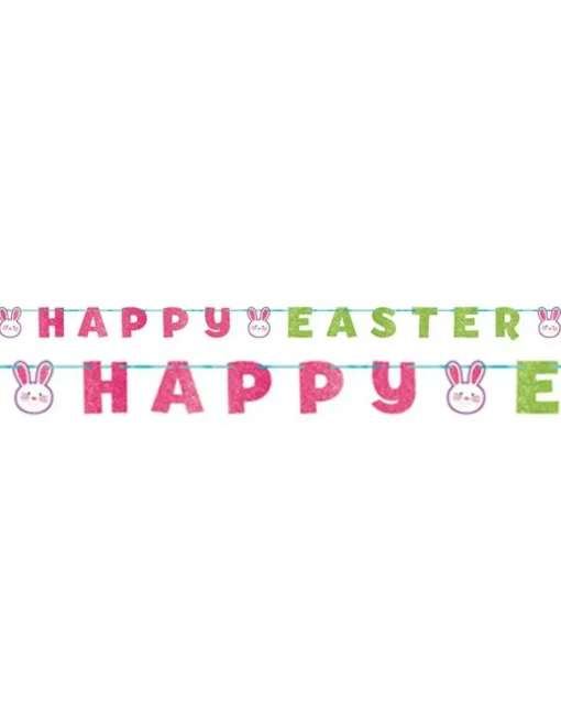 Glitter 'Happy Easter' Letter Banner - 3.65M