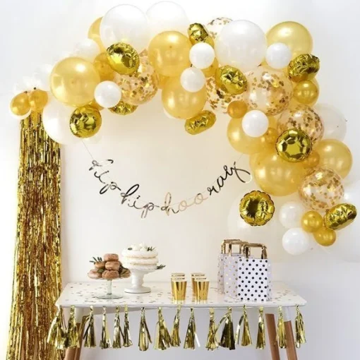 Gold Balloon Arch - 70 Balloons