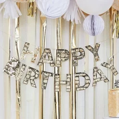 Gold Foil Fringe Letter Bunting - 1.5M