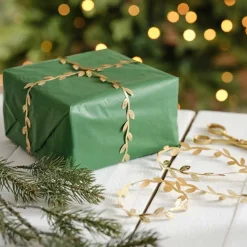 Gold Leaf Christmas Ribbon - 3M