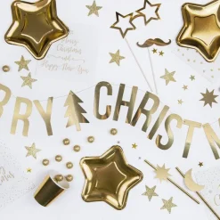 Gold Merry Christmas Banner - 1.5M