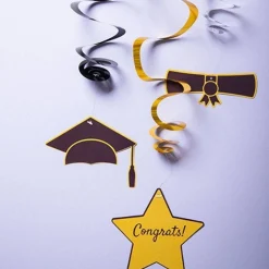 Graduation Swirl Decorations (3Pk)