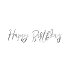 Happy Birthday Silver Banner - 0.6M