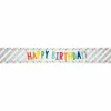 Happy Birthday Stars Foil Banner