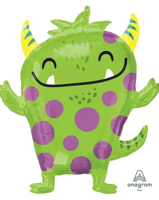 Happy Monster Supershape Balloon - 26" X 29" Foil