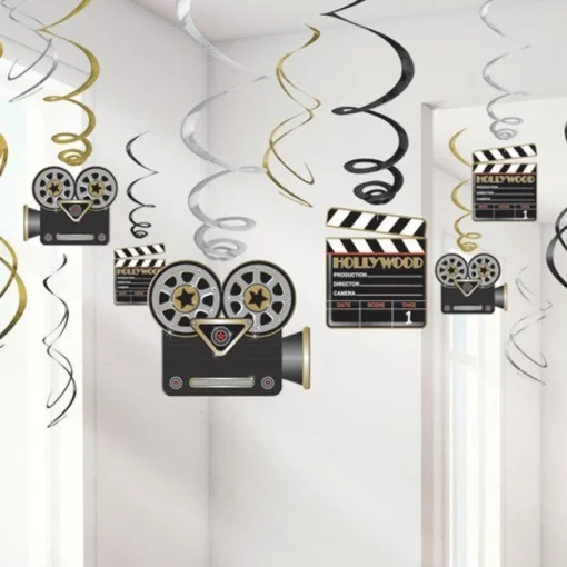 Hollywood Hanging Swirls Decoration - 60Cm (12Pk)