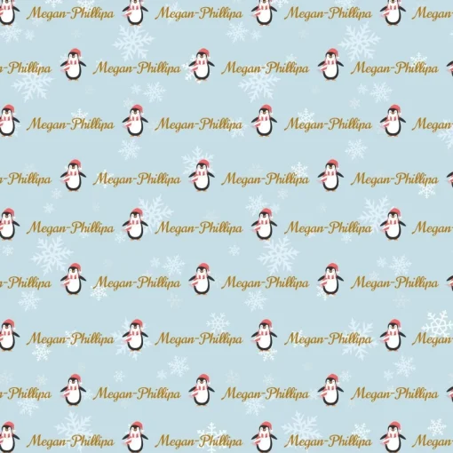 Icy Penguins Wrapping Paper