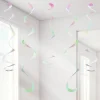 Iridescent Hanging Swirls - 45Cm (10Pk)