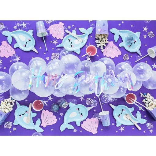 Iridescent 'Happy Birthday' Paper Letter Banner - 62Cm
