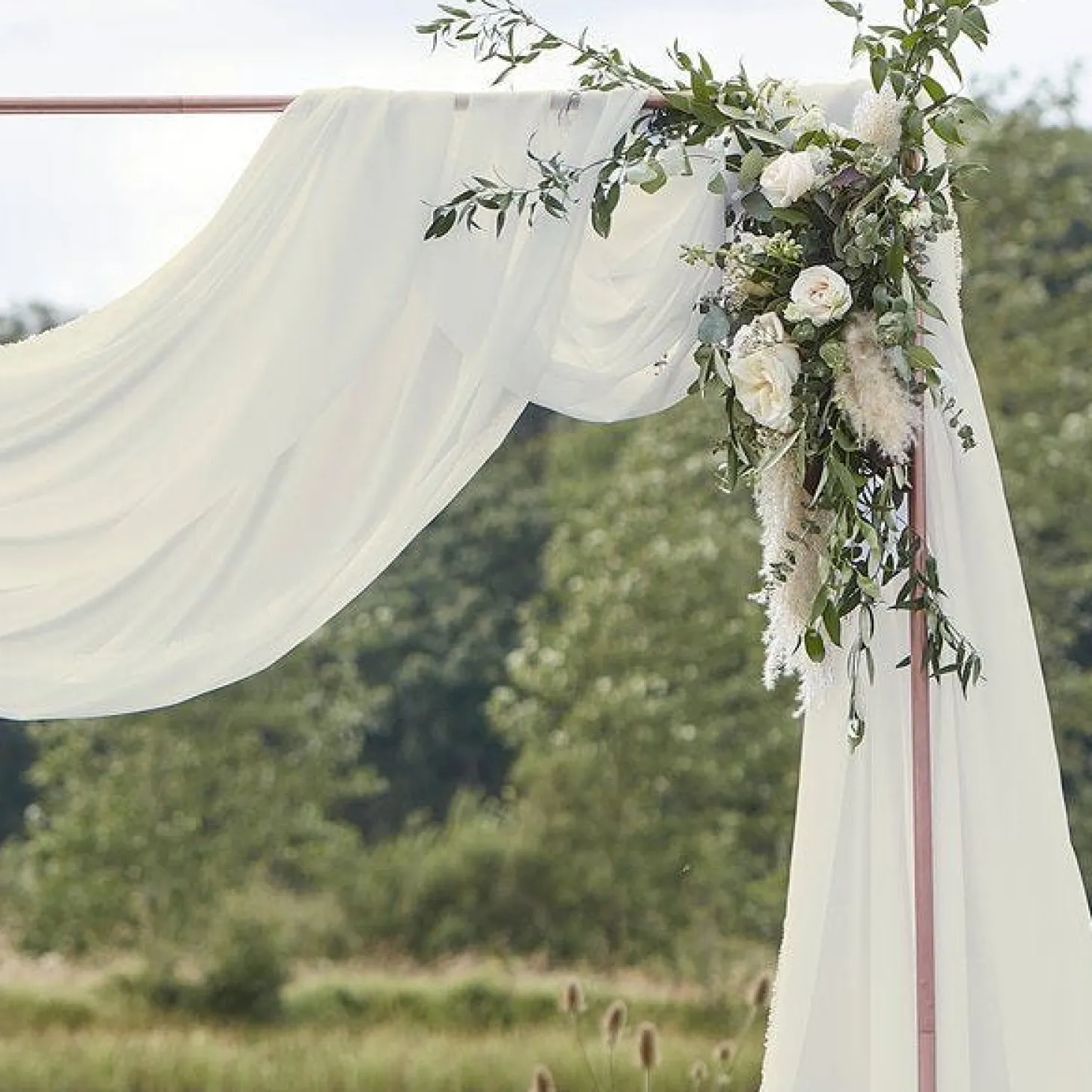 Ivory Draping Voile Backdrop - 6M X 2.5M