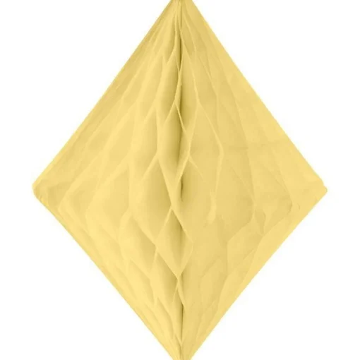 Ivory White Honeycomb Diamond Decoration - 30Cm
