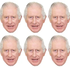 King Charles Iii Card Masks (6Pk)