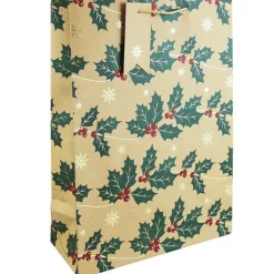 Kraft Holly Exta Large Gift Bag - 45.5Cm X 33Cm