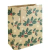 Kraft Holly Large Gift Bag - 33Cm X 26.5Cm