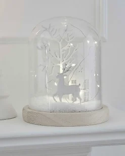 Light Up Winter Scene Glass Decoration