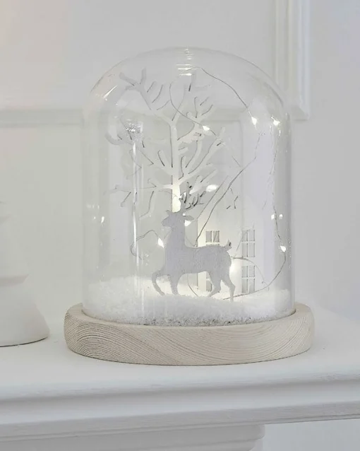 Light Up Winter Scene Glass Decoration