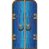 Magical Double Doors Blue Cardboard Cutout - 191Cm X 94Cm