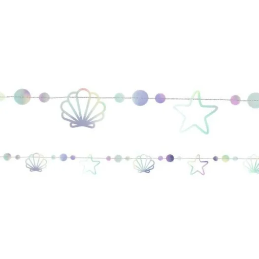 Mermaid Iridescent Shell Garland - 1.65M