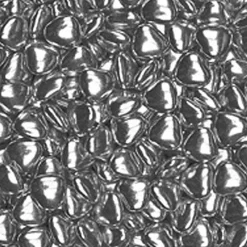 Metallic Silver Chocolate Hearts - 1Kg