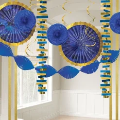 Midnight Blue Paper & Foil Decorations