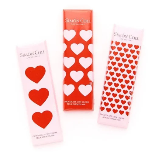 Milk Chocolate Heart 3 Mini Bars Strip - 54G (3Pk)