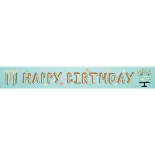 Mint Green Happy Birthday Paper Banners - 3Pk (3Pk)