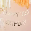 Mix It Up Gold Customisable Age Birthday Paper Banner - 1.5M