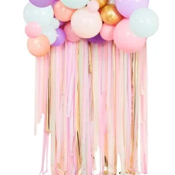 Mix It Up Pastel Streamer & Balloon Garland Backdrop Kit - 75 Balloons