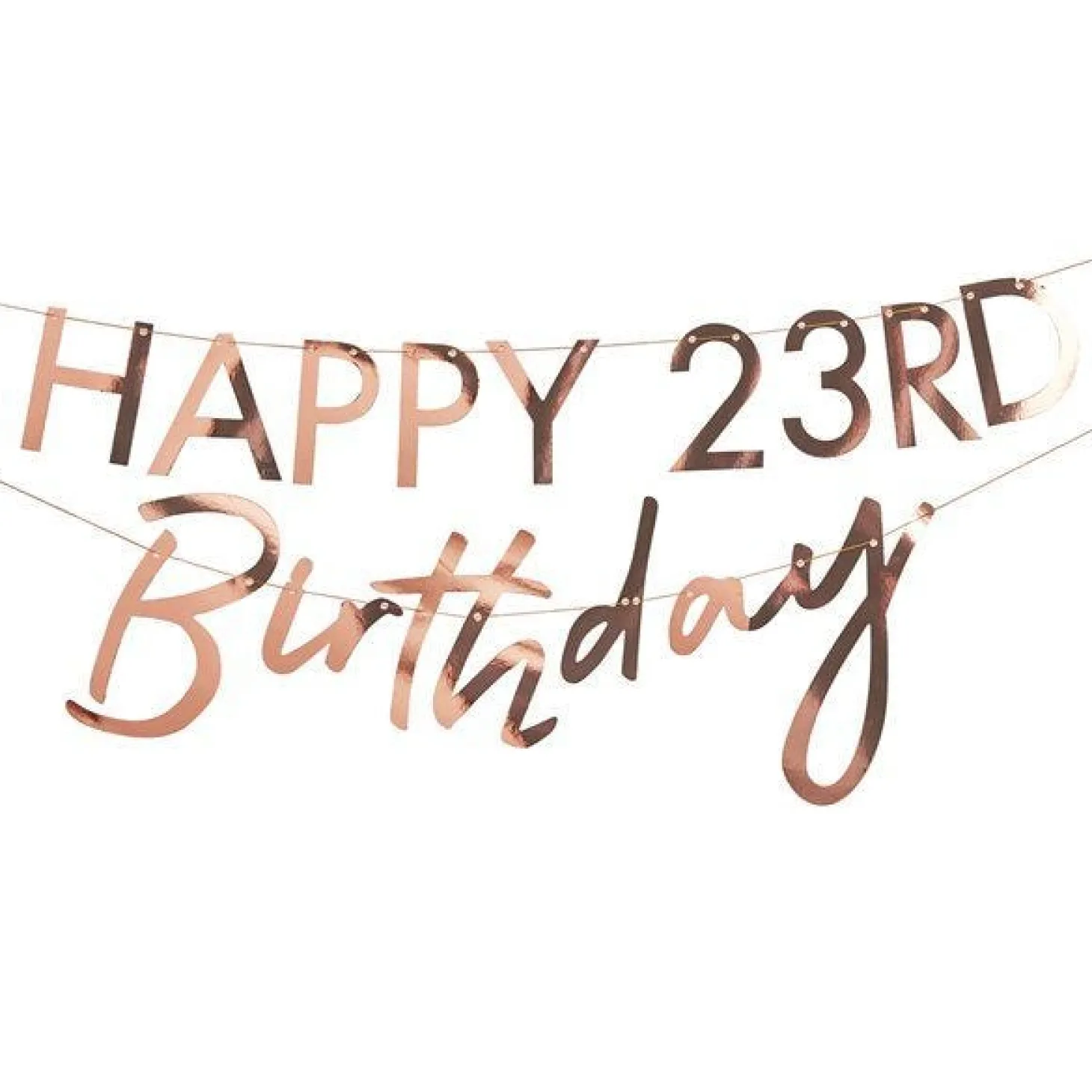 Mix It Up Rose Gold Customisable Age Birthday Paper Banner - 1.5M