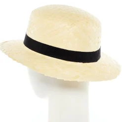 Natural Straw Boater Hat