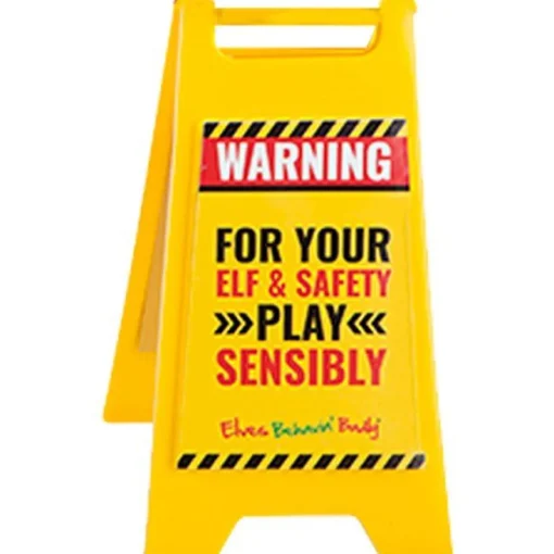 Naughty Elf Mini Warning Sign