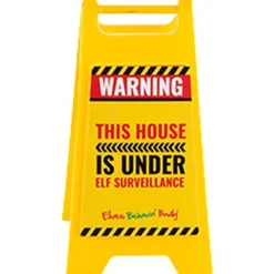 Naughty Elf Mini Warning Sign