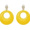 Neon Yellow 80's Earrings