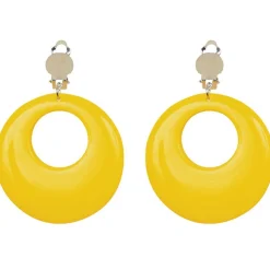 Neon Yellow 80's Earrings