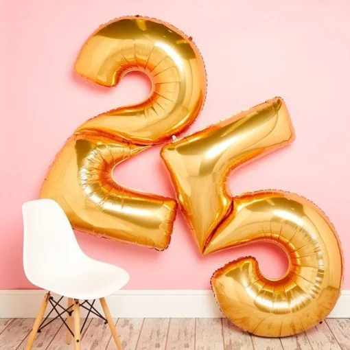 Number 4 Gold Foil Balloon - 64"