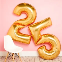 Number 8 Gold Foil Balloon - 64"