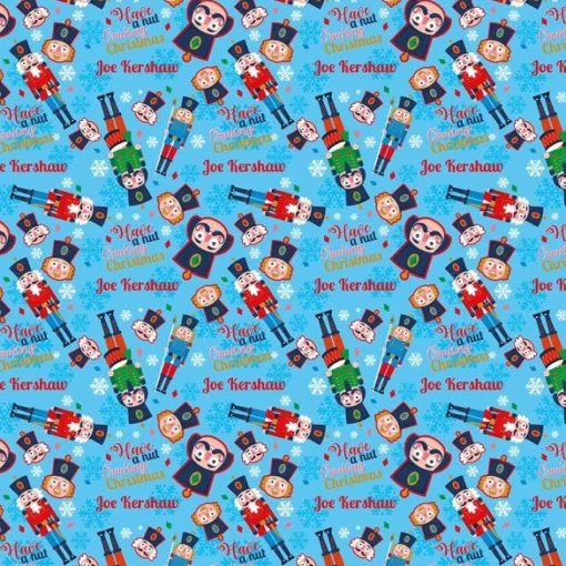 Nutcracker Christmas Personalised Wrapping Paper - 62 X 100Cm Sheet