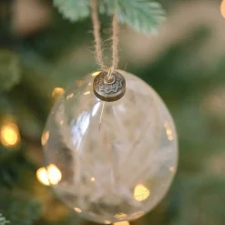 Pampas Bauble Tree Decorations - 14Cm (2Pk)