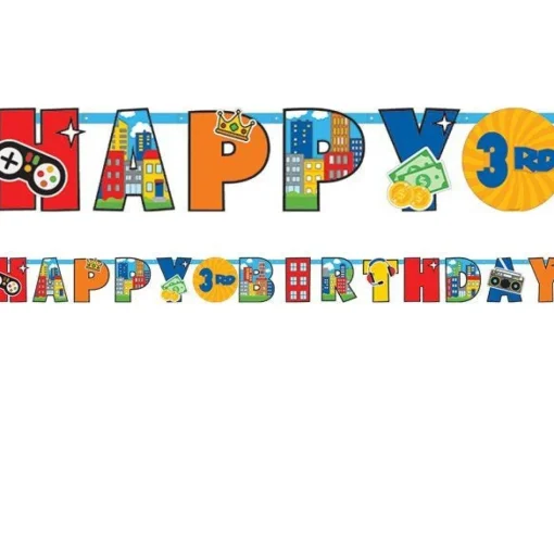 Party Town Add An Age Letter Banner