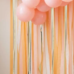Peach & Gold Streamer Backdrop