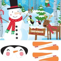 Pin The Nose On The Snowman Game