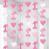 Pink 1St Birthday String Decoration (6Pk)
