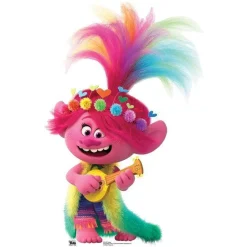 Poppy Ukulele Trolls World Tour Cardboard Cutout - 95Cm X 63Cm