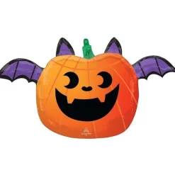 Pumpkin Bat Foil Balloon - 18"