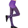 Purple & Black Tights - Child 4-6 Years