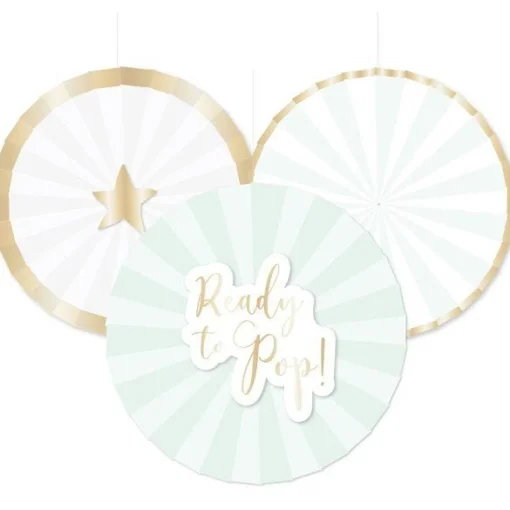 Ready To Pop Paper Fan Kit - 30Cm (3Pk)