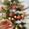 Red & Gold It's Christmas Metal Headband
