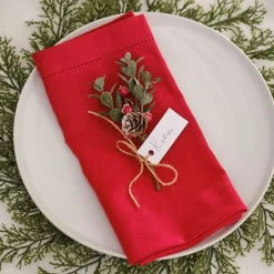 Red Berry Sprig Place Card Holders - 15Cm (6Pk)
